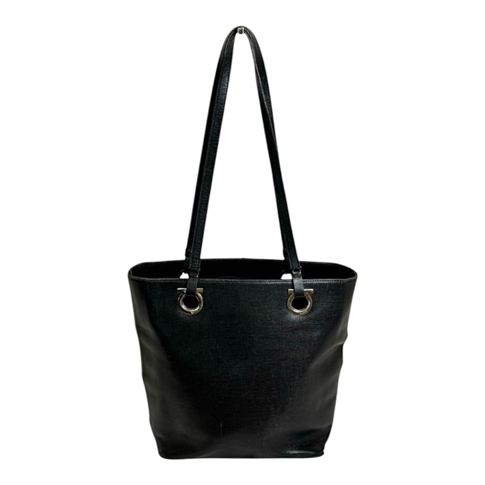 authentic Salvatore Ferragamo Black Tote Bag With Original Dust Bag Cover
